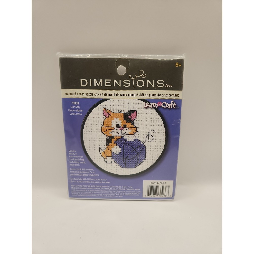 Dimensions Cute Kitty 73038 Counted Cross Stitch Kit